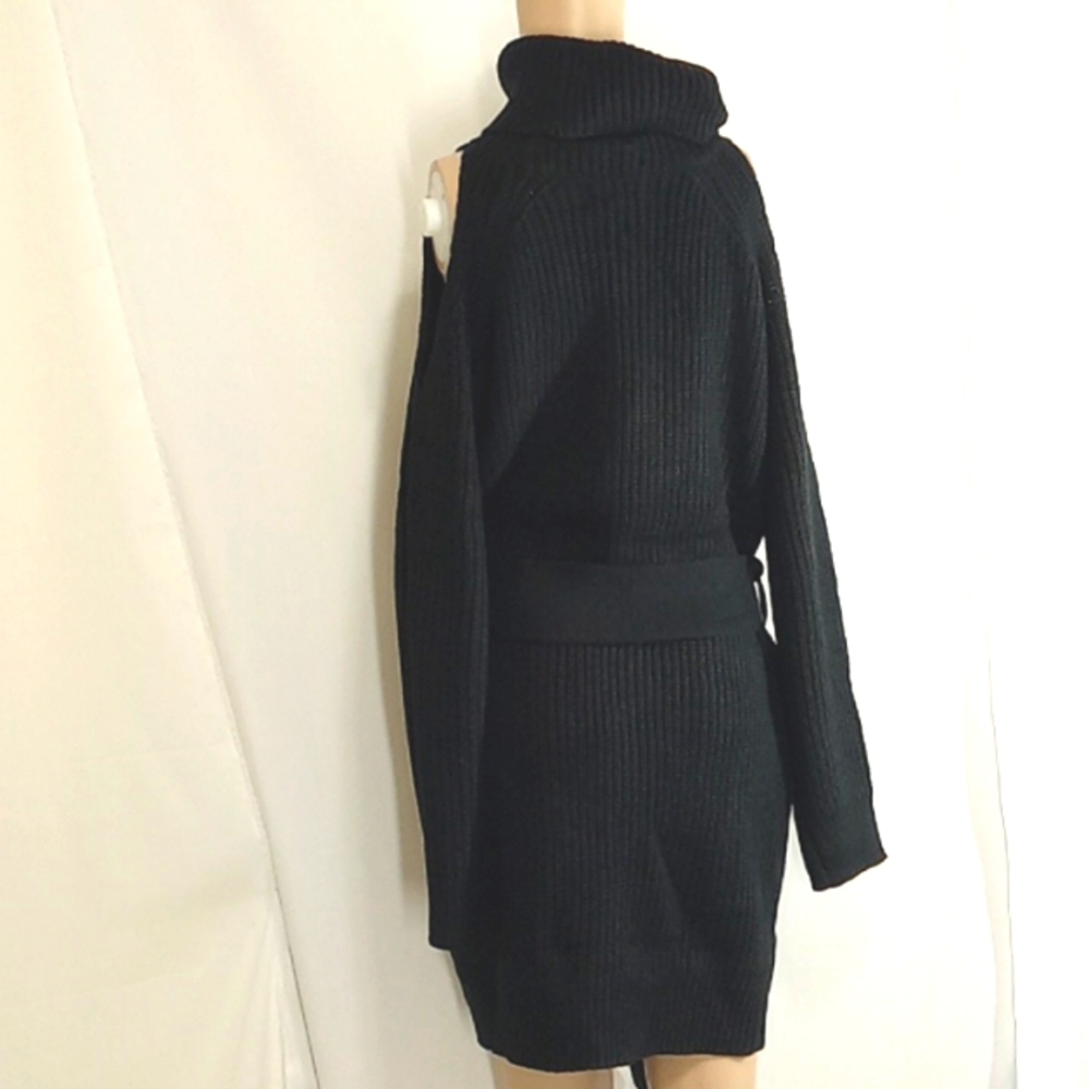LULU'S Black Knit Dress Stretch Material Women XS Sweater New Winter Extra Small - Picture 5 of 10